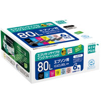 エコリカ - エプソンIC6CL80L 互換リサイクルインクカートリッジ